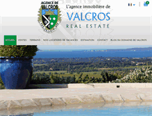 Tablet Screenshot of domaine-de-valcros.com